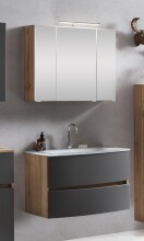 Badezimmer-Set >Kopenhagen< in Matt Grau - 80x200x49cm (BxHxT)