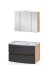 Badezimmer-Set >Kopenhagen< in Matt Grau - 80x200x49cm (BxHxT)