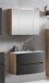 Badezimmer-Set >Kopenhagen< in Matt Grau - 80x200x49cm (BxHxT)