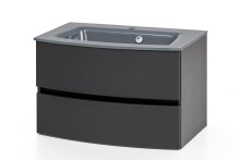 Badezimmer-Set >Kopenhagen< in Matt Grau - 80x200x49cm (BxHxT)