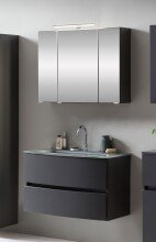 Badezimmer-Set >Kopenhagen< in Matt Grau - 80x200x49cm (BxHxT)