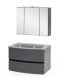 Badezimmer-Set >Kopenhagen< in Matt Grau - 80x200x49cm (BxHxT)