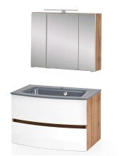 Badezimmer-Set >Kopenhagen< in Matt Weiß -...