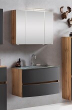 Badezimmer-Set >Kopenhagen< in Matt Grau - 80x200x49cm (BxHxT)
