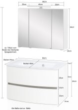 Badezimmer-Set >Kopenhagen< in Wotaneiche - 80x200x49cm (BxHxT)