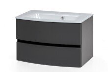 Badezimmer-Set >Kopenhagen< in Matt Grau - 80x200x49cm (BxHxT)