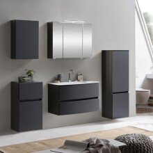 Badezimmer-Set >Kopenhagen< in Matt Grau - 80x200x49cm (BxHxT)