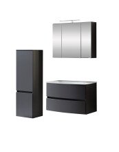 Badezimmer-Set >Kopenhagen< in Matt Grau -...
