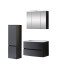 Badezimmer-Set >Kopenhagen< in Matt Grau - 80x200x49cm (BxHxT)