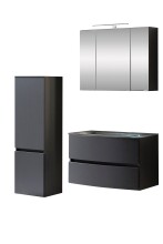 Badezimmer-Set >Kopenhagen< in Matt Grau -...