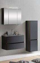 Badezimmer-Set >Kopenhagen< in Matt Grau - 80x200x49cm (BxHxT)