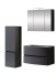 Badezimmer-Set >Kopenhagen< in Matt Grau - 80x200x49cm (BxHxT)
