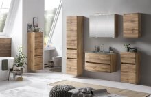 Badezimmer-Set >Kopenhagen< in Wotaneiche - 80x200x49cm (BxHxT)