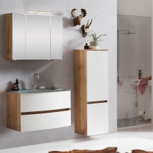 Badezimmer-Set >Kopenhagen< in Matt Weiß - 80x200x49cm (BxHxT)
