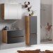 Badezimmer-Set >Kopenhagen< in Matt Grau - 80x200x49cm (BxHxT)