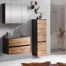 Badezimmer-Set >Kopenhagen< in Wotaneiche - 80x200x49cm (BxHxT)