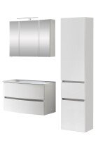 Badezimmer-Set >Kopenhagen< in Matt Weiß - 80x200x49cm (BxHxT)
