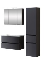 Badezimmer-Set >Kopenhagen< in Matt Grau -...