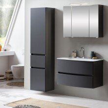 Badezimmer-Set >Kopenhagen< in Matt Grau - 80x200x49cm (BxHxT)