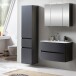 Badezimmer-Set >Kopenhagen< in Matt Grau - 80x200x49cm (BxHxT)