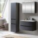 Badezimmer-Set >Kopenhagen< in Matt Grau - 80x200x49cm (BxHxT)