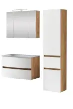 Badezimmer-Set >Kopenhagen< in Matt Weiß -...