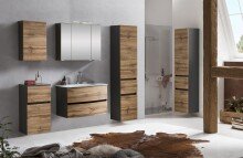 Badezimmer-Set >Kopenhagen< in Wotaneiche - 80x200x49cm (BxHxT)