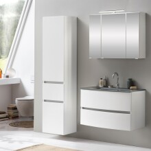 Badezimmer-Set >Kopenhagen< in Matt Weiß - 80x200x49cm (BxHxT)