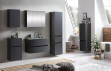Badezimmer-Set >Kopenhagen< in Matt Grau - 80x200x49cm (BxHxT)