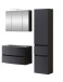 Badezimmer-Set >Kopenhagen< in Matt Grau - 80x200x49cm (BxHxT)
