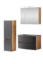 Badezimmer-Set >Kopenhagen< in Matt Grau -...