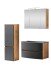 Badezimmer-Set >Kopenhagen< in Matt Grau - 80x200x49cm (BxHxT)