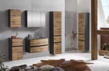 Badezimmer-Set >Kopenhagen< in Wotaneiche - 80x200x49cm (BxHxT)