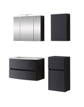 Badezimmer-Set >Kopenhagen< in Matt Grau -...