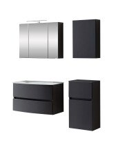 Badezimmer-Set >Kopenhagen< in Matt Grau -...