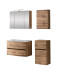 Badezimmer-Set >Kopenhagen< in Wotaneiche - 80x200x49cm (BxHxT)