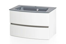 Badezimmer-Set >Kopenhagen< in Matt Weiß - 80x200x49cm (BxHxT)