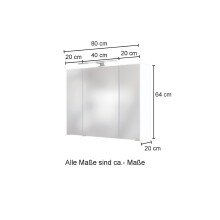 Badezimmer-Set >Kopenhagen< in Matt Grau - 80x200x49cm (BxHxT)