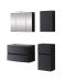 Badezimmer-Set >Kopenhagen< in Matt Grau - 80x200x49cm (BxHxT)