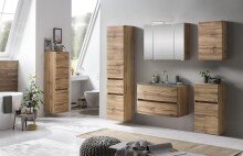 Badezimmer-Set >Kopenhagen< in Wotaneiche - 80x200x49cm (BxHxT)