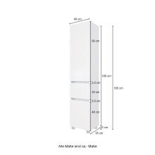 Badezimmer-Set >Kopenhagen< in Matt Weiß - 80x200x49cm (BxHxT)