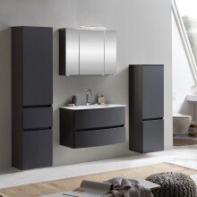 Badezimmer-Set >Kopenhagen< in Matt Grau - 80x200x49cm (BxHxT)