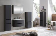 Badezimmer-Set >Kopenhagen< in Matt Grau - 80x200x49cm (BxHxT)