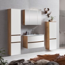 Badezimmer-Set >Kopenhagen< in Matt Weiß - 80x200x49cm (BxHxT)