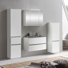 Badezimmer-Set >Kopenhagen< in Matt Weiß - 80x200x49cm (BxHxT)