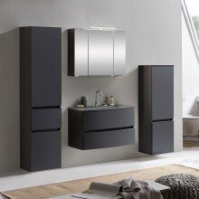 Badezimmer-Set >Kopenhagen< in Matt Grau - 80x200x49cm (BxHxT)