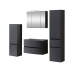 Badezimmer-Set >Kopenhagen< in Matt Grau - 80x200x49cm (BxHxT)
