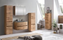 Badezimmer-Set >Kopenhagen< in Wotaneiche - 80x200x49cm (BxHxT)