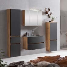 Badezimmer-Set >Kopenhagen< in Matt Grau - 80x200x49cm (BxHxT)