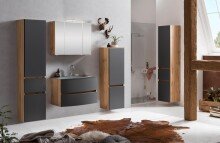 Badezimmer-Set >Kopenhagen< in Matt Grau - 80x200x49cm (BxHxT)